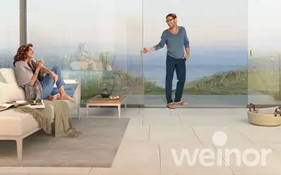 Terrazza mit Glasschiebetüren w17 easy